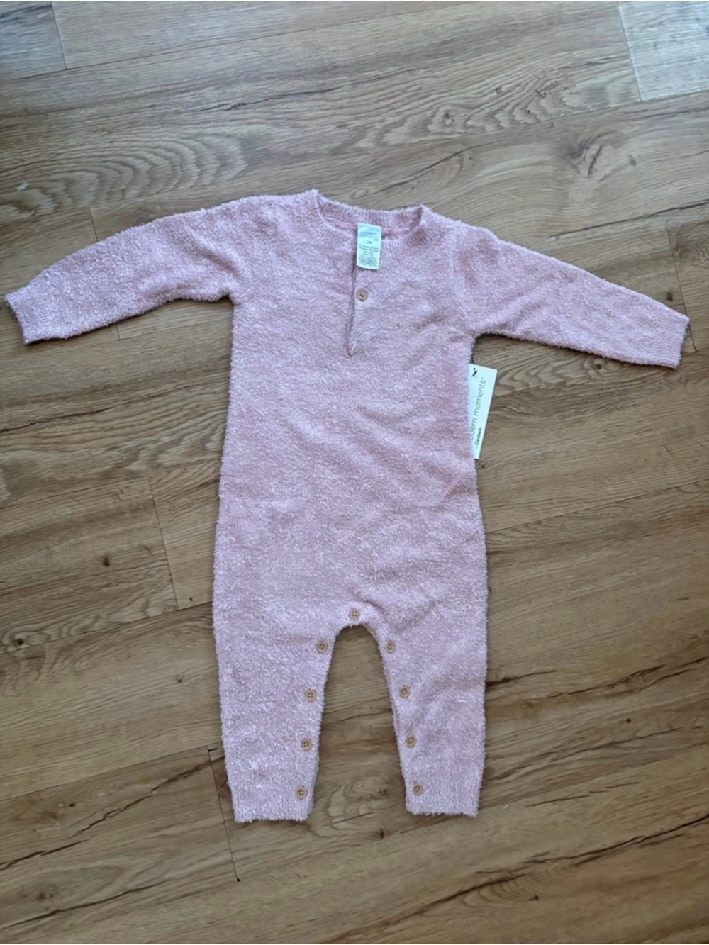 BABY ROMPER/SLEEPER size 12M **NWT*BLUSH color Gender Neutral GIRL/BOY SO SOFT